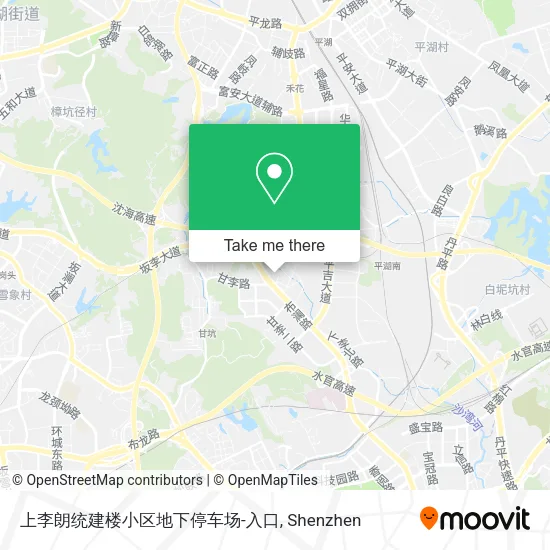 上李朗统建楼小区地下停车场-入口 map
