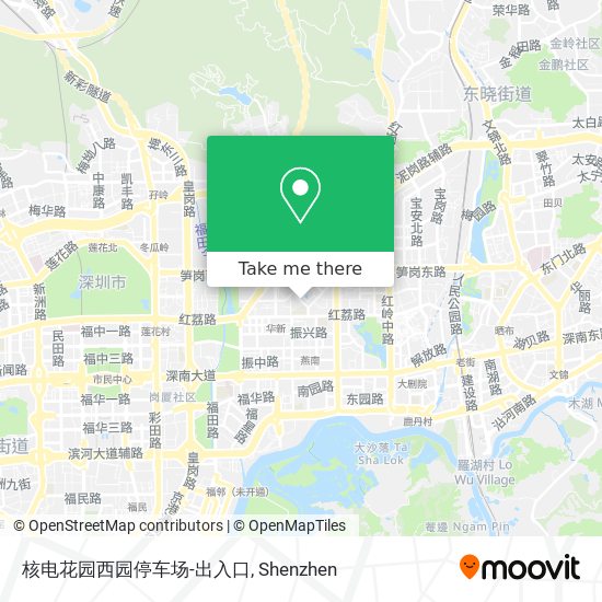 核电花园西园停车场-出入口 map