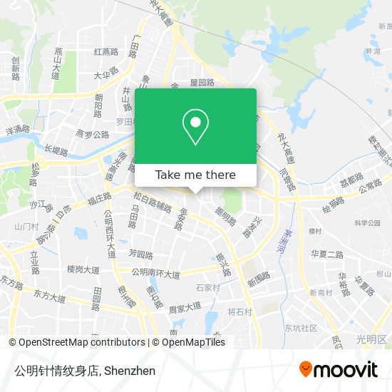 公明针情纹身店 map