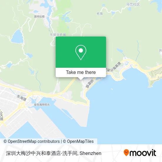 深圳大梅沙中兴和泰酒店-洗手间 map