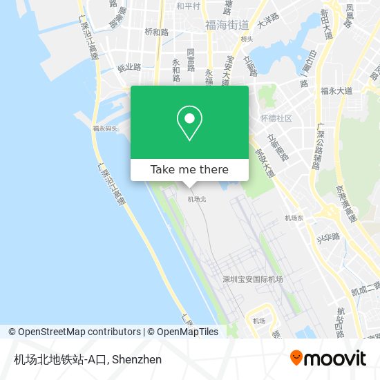 机场北地铁站-A口 map