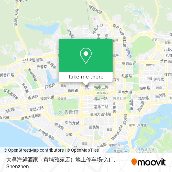 大鼻海鲜酒家（黄埔雅苑店）地上停车场-入口 map