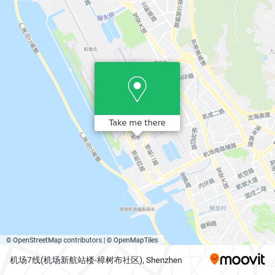 机场7线(机场新航站楼-樟树布社区) map