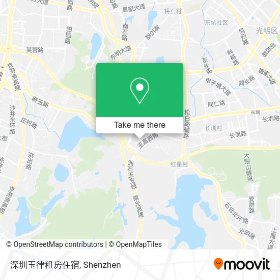 深圳玉律租房住宿 map