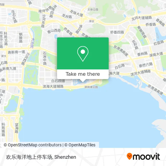 欢乐海洋地上停车场 map