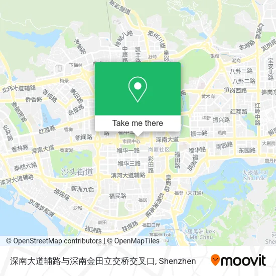 深南大道辅路与深南金田立交桥交叉口 map