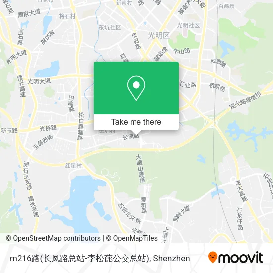 m216路(长凤路总站-李松蓢公交总站) map