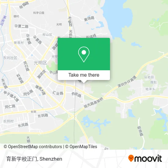 育新学校正门 map