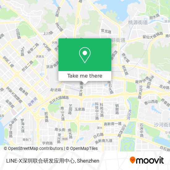 LINE-X深圳联合研发应用中心 map