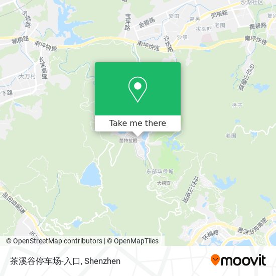 茶溪谷停车场-入口 map