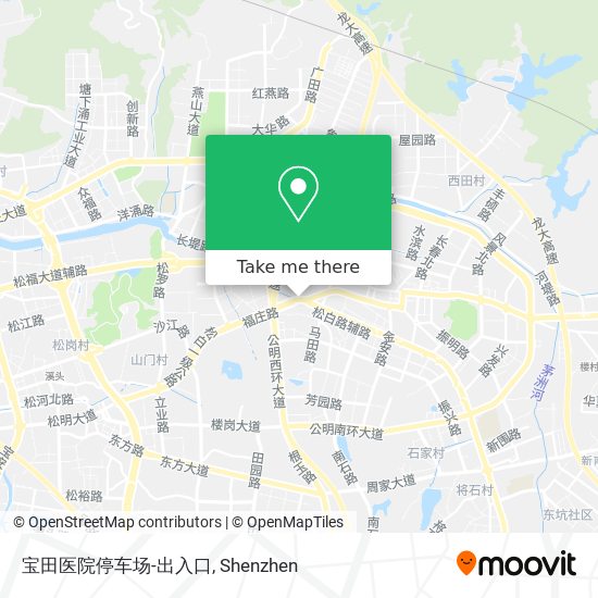 宝田医院停车场-出入口 map