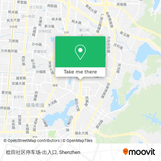 稔田社区停车场-出入口 map