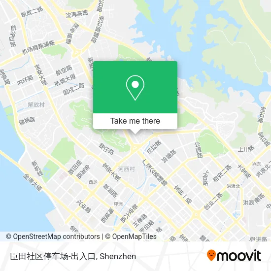 臣田社区停车场-出入口 map