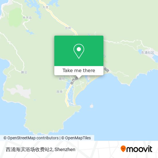 西涌海滨浴场收费站2 map