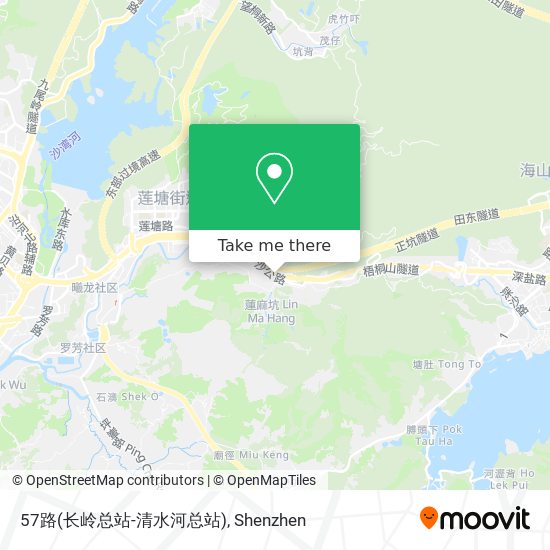 57路(长岭总站-清水河总站) map