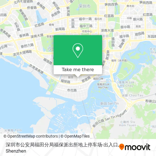 深圳市公安局福田分局福保派出所地上停车场-出入口 map