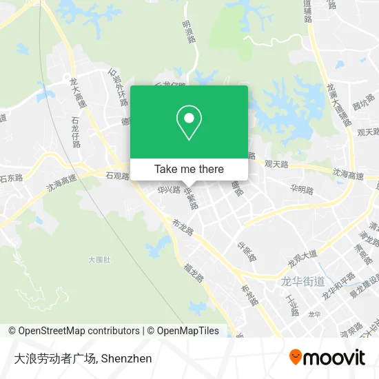 大浪劳动者广场 map