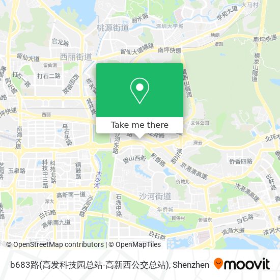 b683路(高发科技园总站-高新西公交总站) map