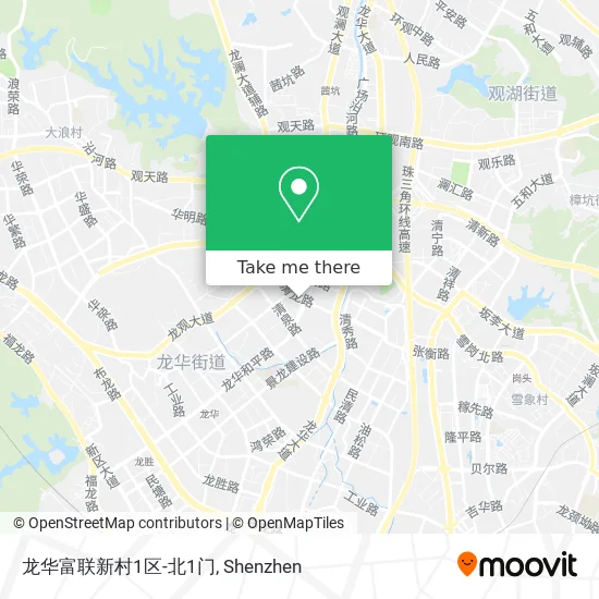 龙华富联新村1区-北1门 map