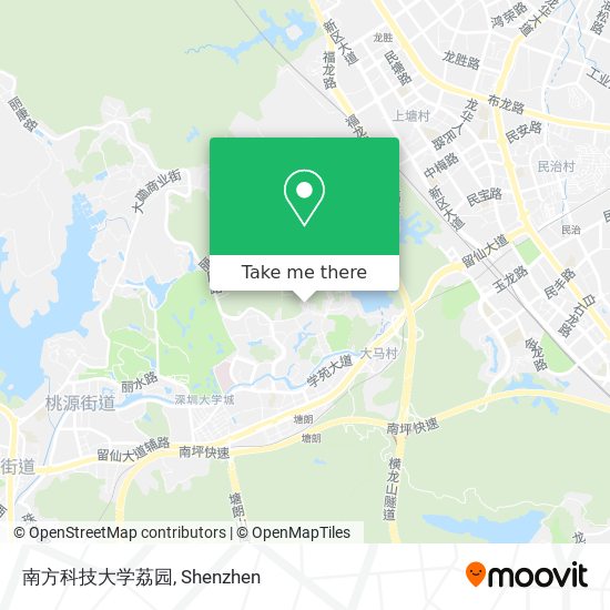南方科技大学荔园 map