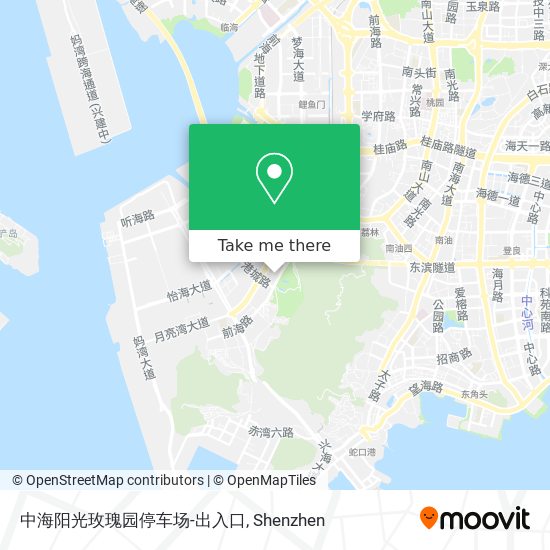 中海阳光玫瑰园停车场-出入口 map