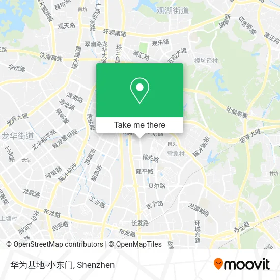 华为基地-小东门 map