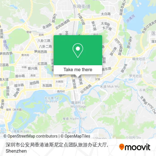 深圳市公安局香港迪斯尼定点团队旅游办证大厅 map