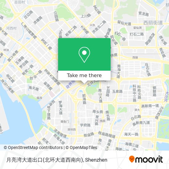 月亮湾大道出口(北环大道西南向) map
