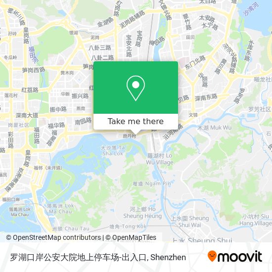 罗湖口岸公安大院地上停车场-出入口 map