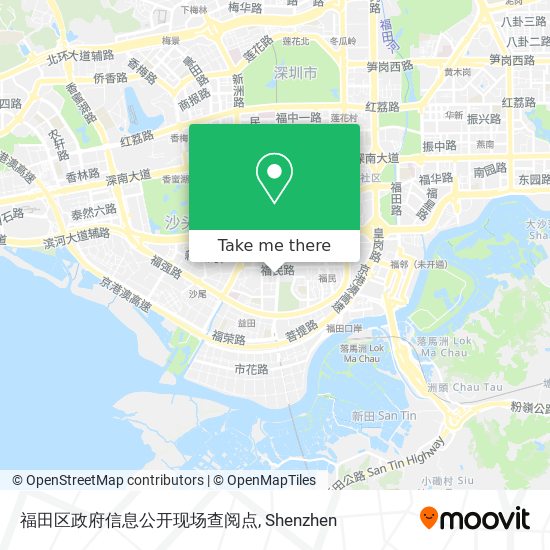 福田区政府信息公开现场查阅点 map