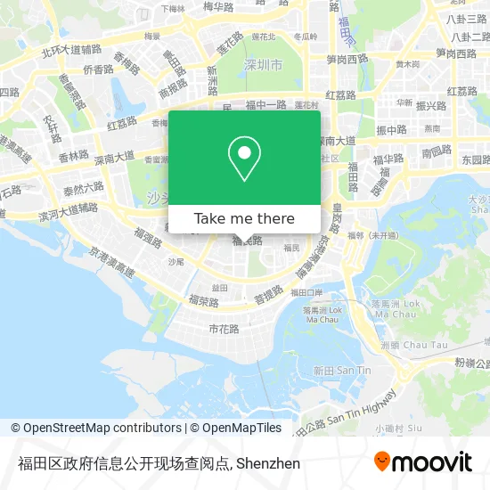 福田区政府信息公开现场查阅点 map