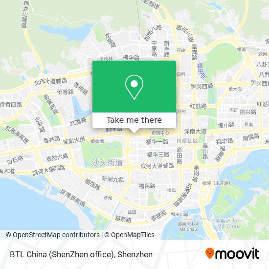 BTL China (ShenZhen office) map