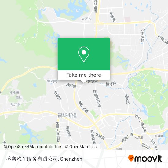 盛鑫汽车服务有跟公司 map