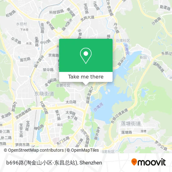 b696路(淘金山小区-东昌总站) map