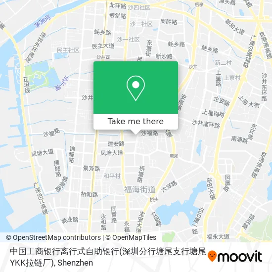 中国工商银行离行式自助银行(深圳分行塘尾支行塘尾YKK拉链厂) map