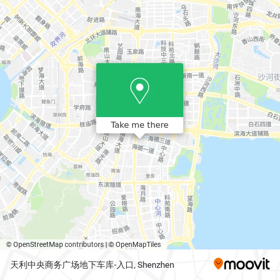 天利中央商务广场地下车库-入口 map