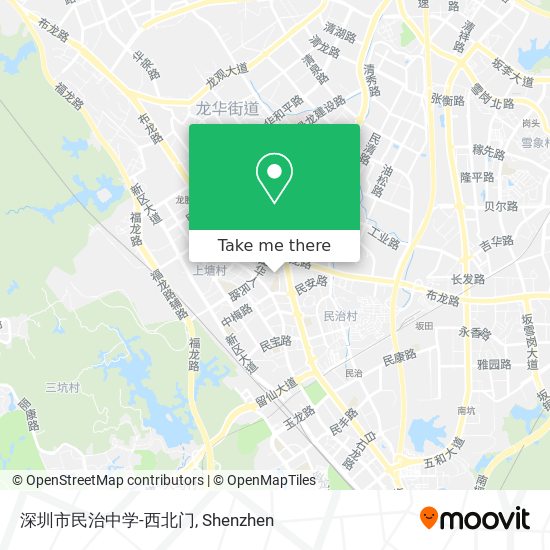 深圳市民治中学-西北门 map