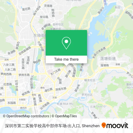 深圳市第二实验学校高中部停车场-出入口 map