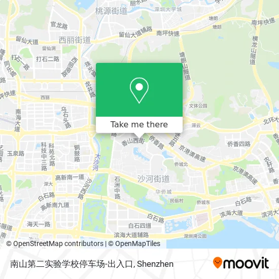 南山第二实验学校停车场-出入口 map
