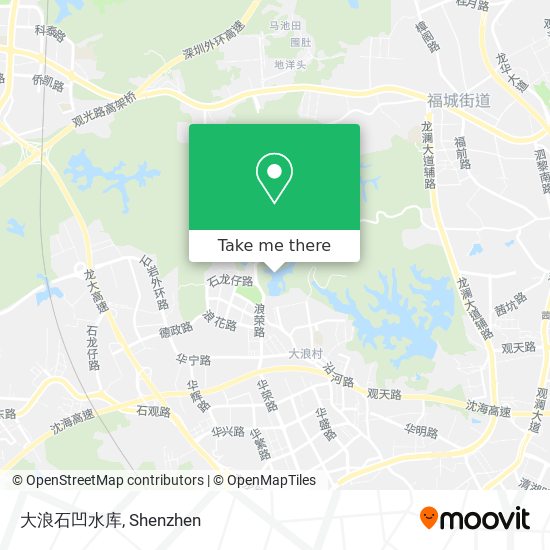 大浪石凹水库 map