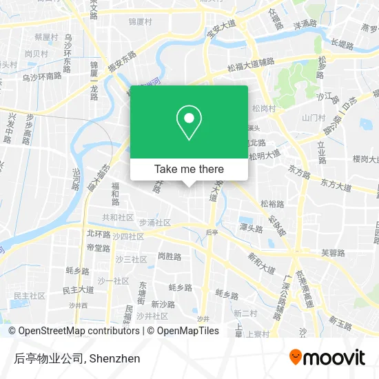 后亭物业公司 map