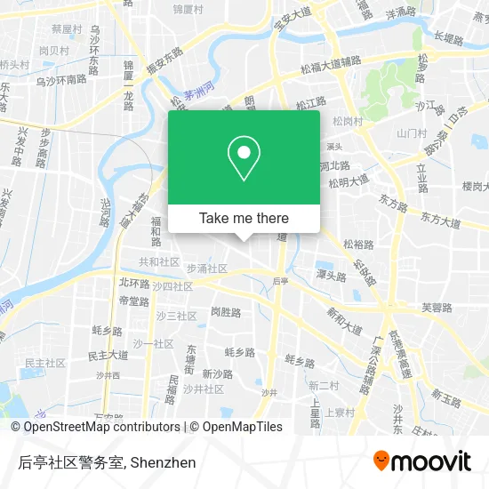 后亭社区警务室 map