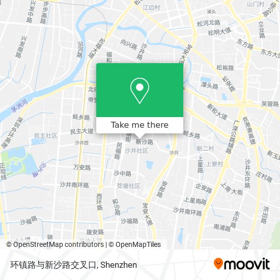 环镇路与新沙路交叉口 map