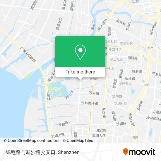 锦程路与新沙路交叉口 map