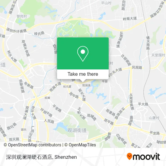 深圳观澜湖硬石酒店 map