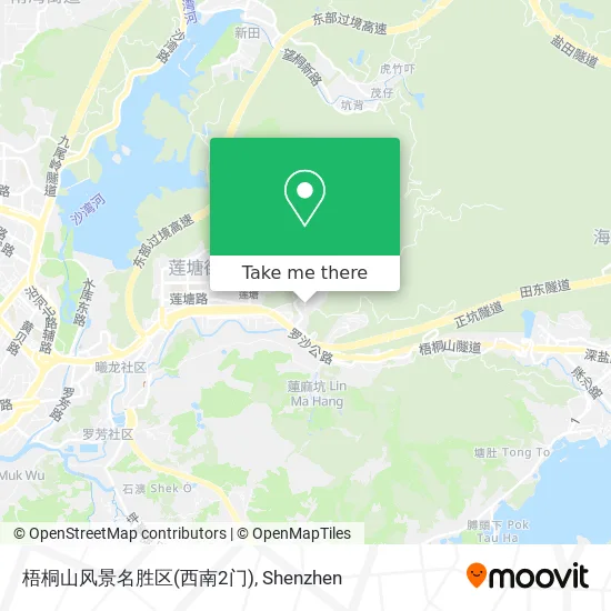 梧桐山风景名胜区(西南2门) map