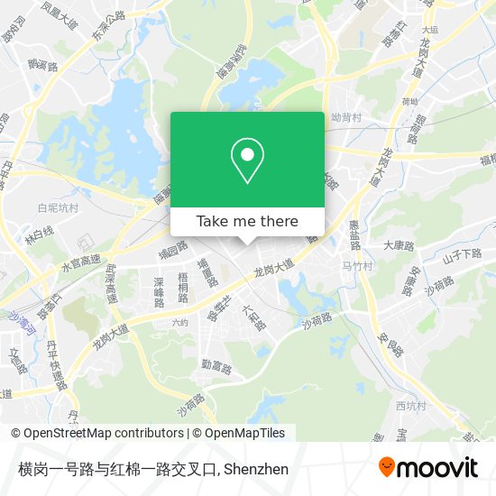 横岗一号路与红棉一路交叉口 map