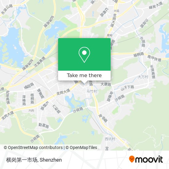 横岗第一市场 map