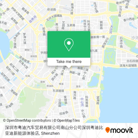 深圳市粤迪汽车贸易有限公司南山分公司深圳粤迪比亚迪新能源体验店 map