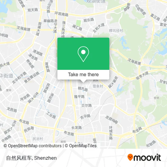 自然风租车 map